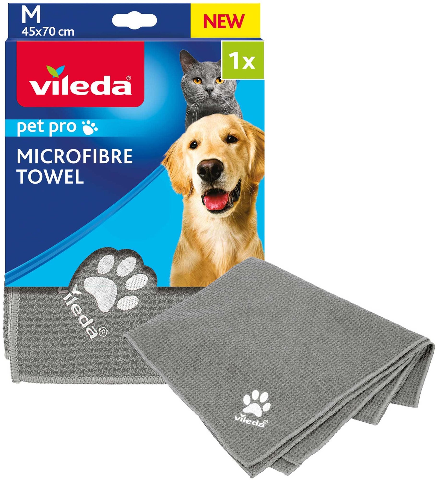 VILEDA Pet uterák z mikrovlákna sivý Uterák pre psov