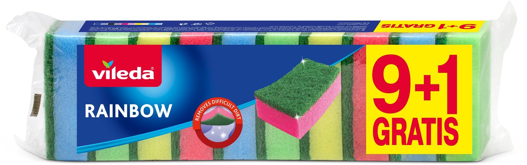 VILEDA Rainbow hubka 9 + 1 ks Hubka na riad