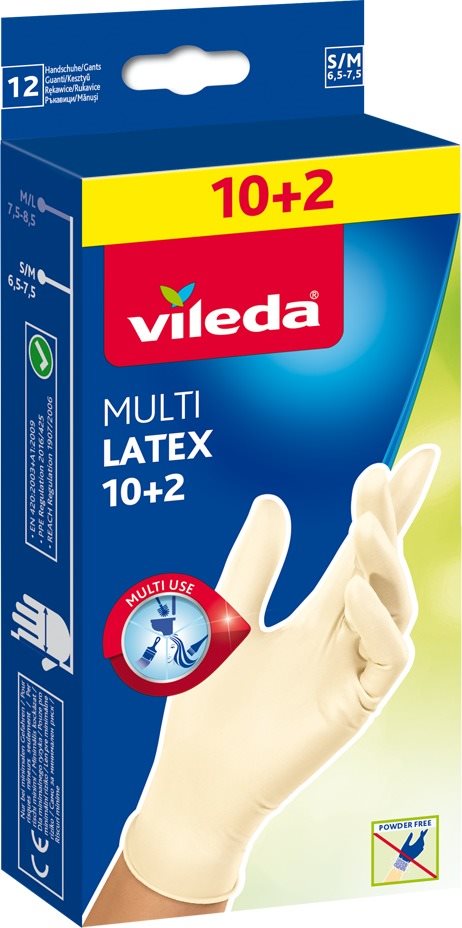 VILEDA Multi Latex 10+2 S/M Pracovné rukavice