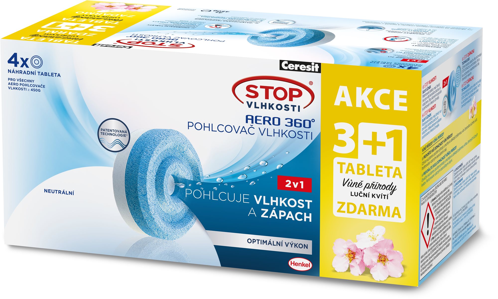 STOP vlhkosti AERO 360° náhradné tablety s vôňou prírody 4× 450 g...