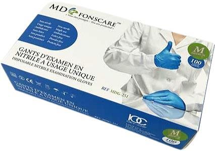 MD FONSCARE Nitrile, veľ. M, 100 ks Pracovné rukavice