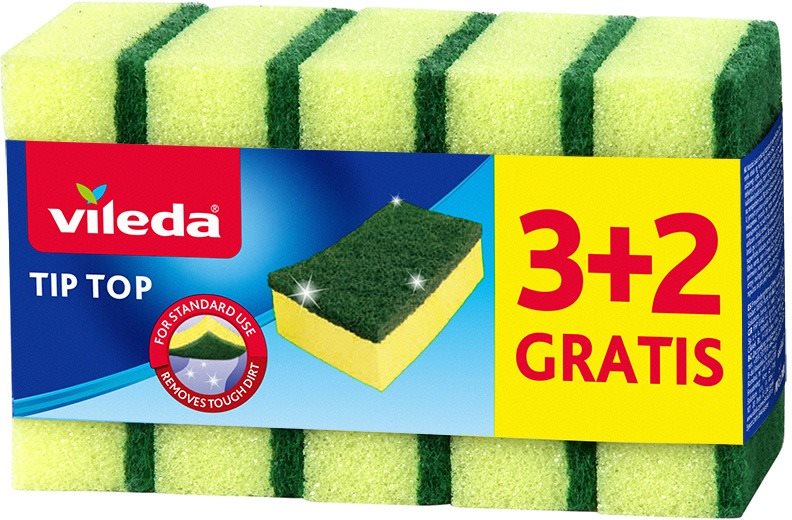VILEDA Tip Top hubka 3+2 ks Špongia