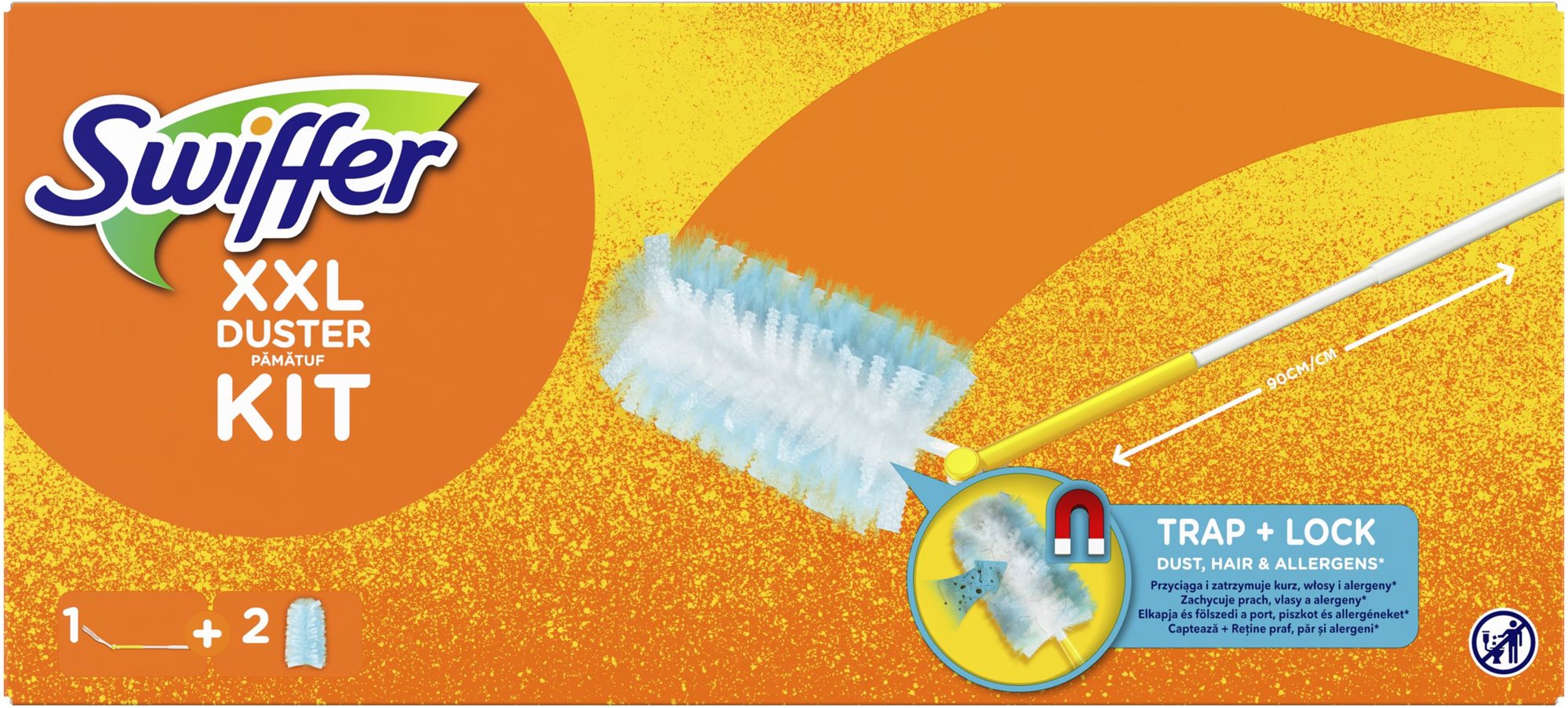 SWIFFER Duster súprava XXL (1 násada + 2 prachovky) Prachovka