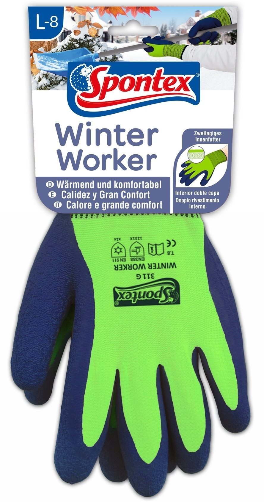 SPONTEX Winter Worker Gr. 8 Pracovné rukavice