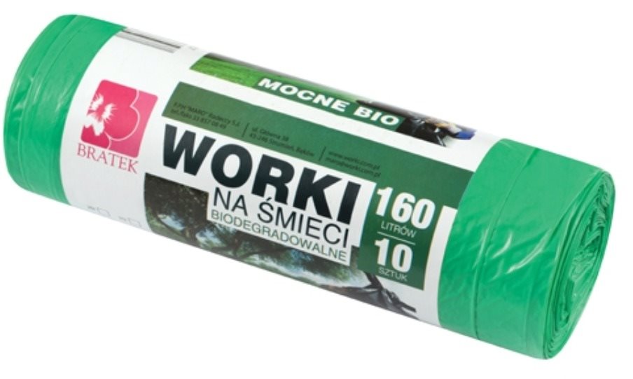 BRATEK pevné ekologické vrecia na odpad 160 l, 10 ks Vrecia na odpad