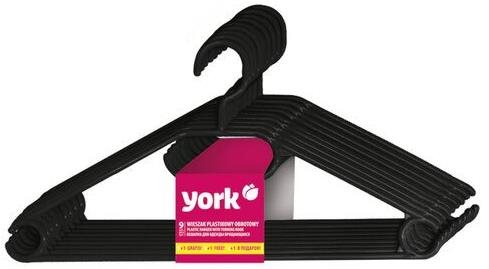YORK sada plastových vešiakov, 10 ks Vešiak