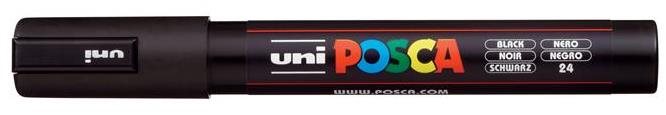 UNI PAINT Posca PC-5M, čierny, 1,8 – 2,5 mm Popisovač