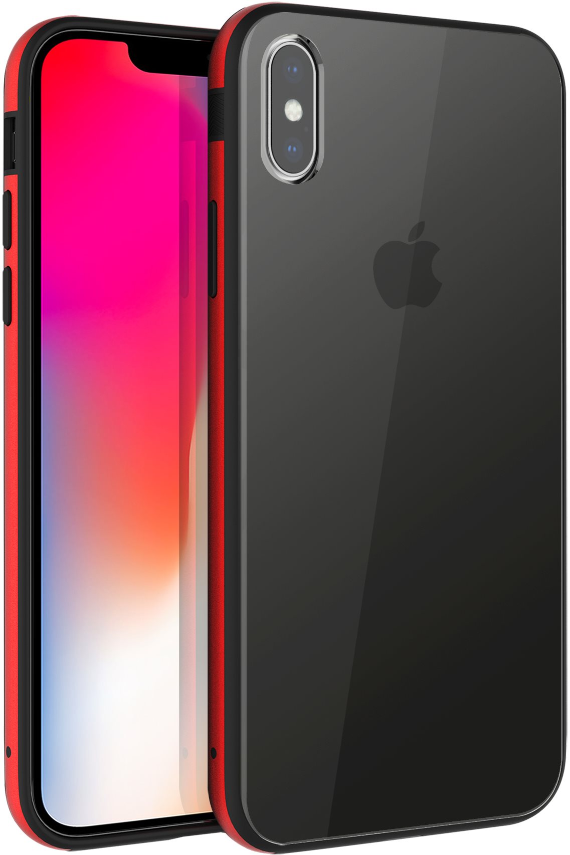 Uniq Valencia Clear Hybrid iPhone Xs Max, Crimson Red Phone Cover