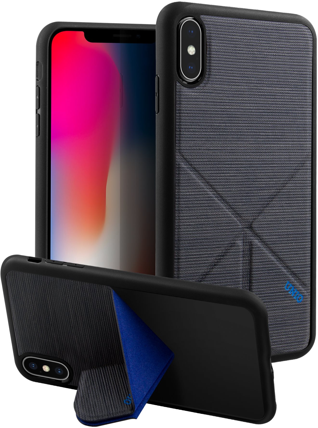 Uniq Transforma Ligne Hybrid, iPhone Xs Max, Raven Phone Cover
