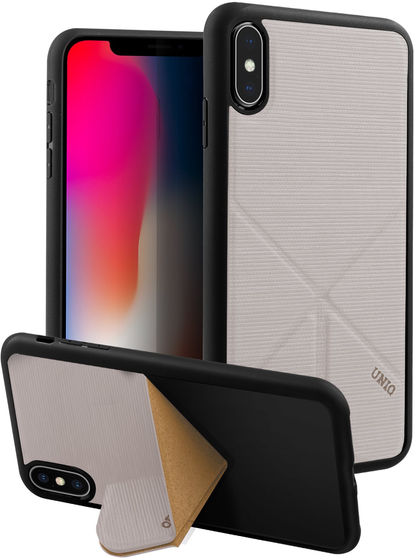 Uniq Transforma Ligne Hybrid, iPhone Xs Max, Ash Phone Cover