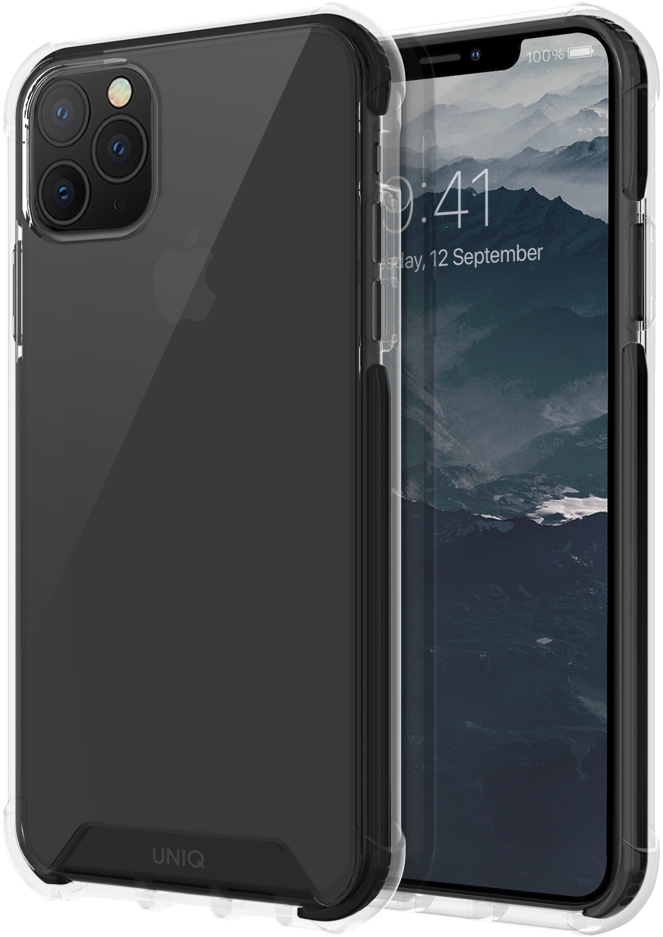 Uniq Hybrid Combat for the iPhone 11 Pro, Black Phone Cover