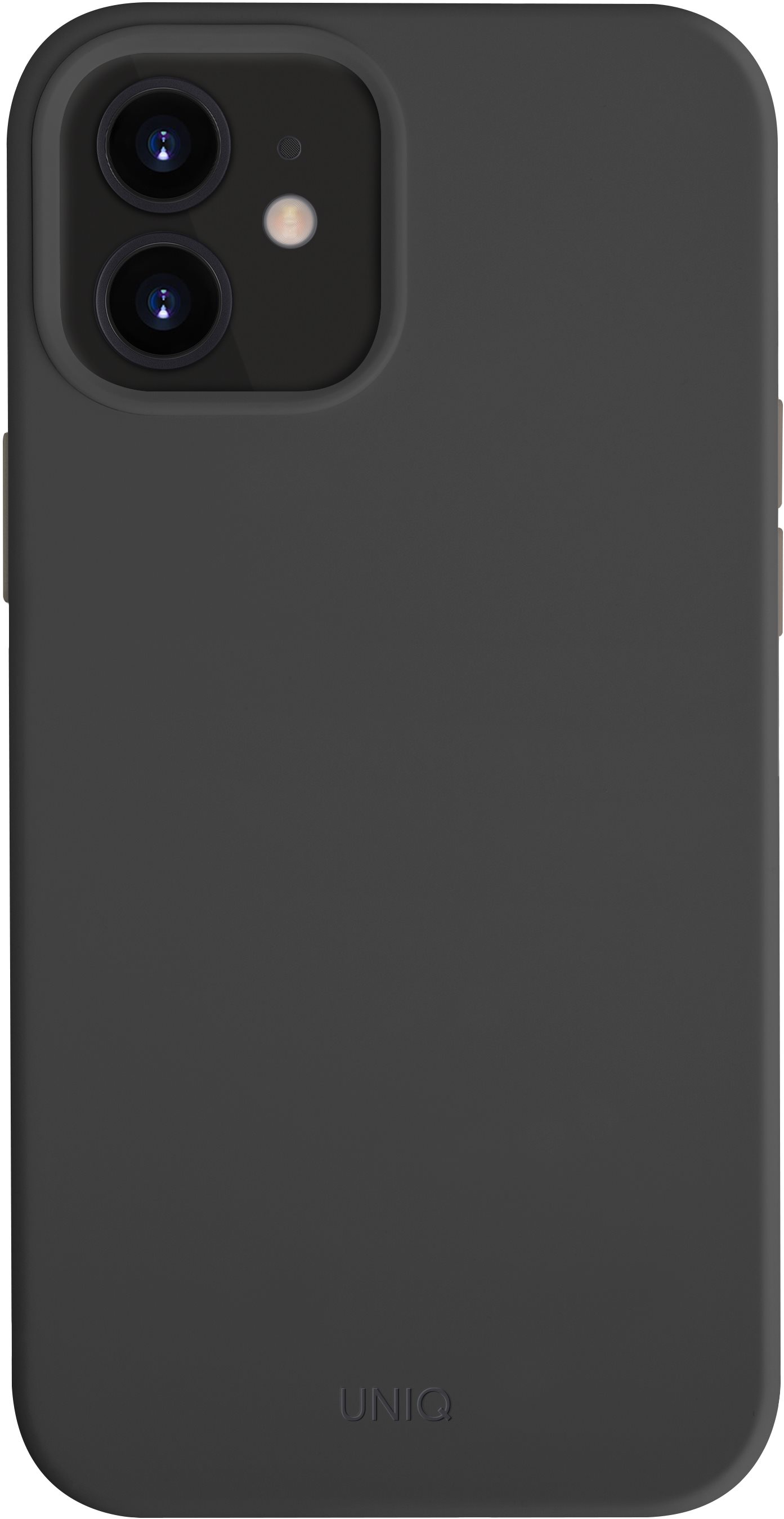 Uniq Hybrid iPhone 12 Mini Lino Hue Antimicrobial - Ink Black Phone...