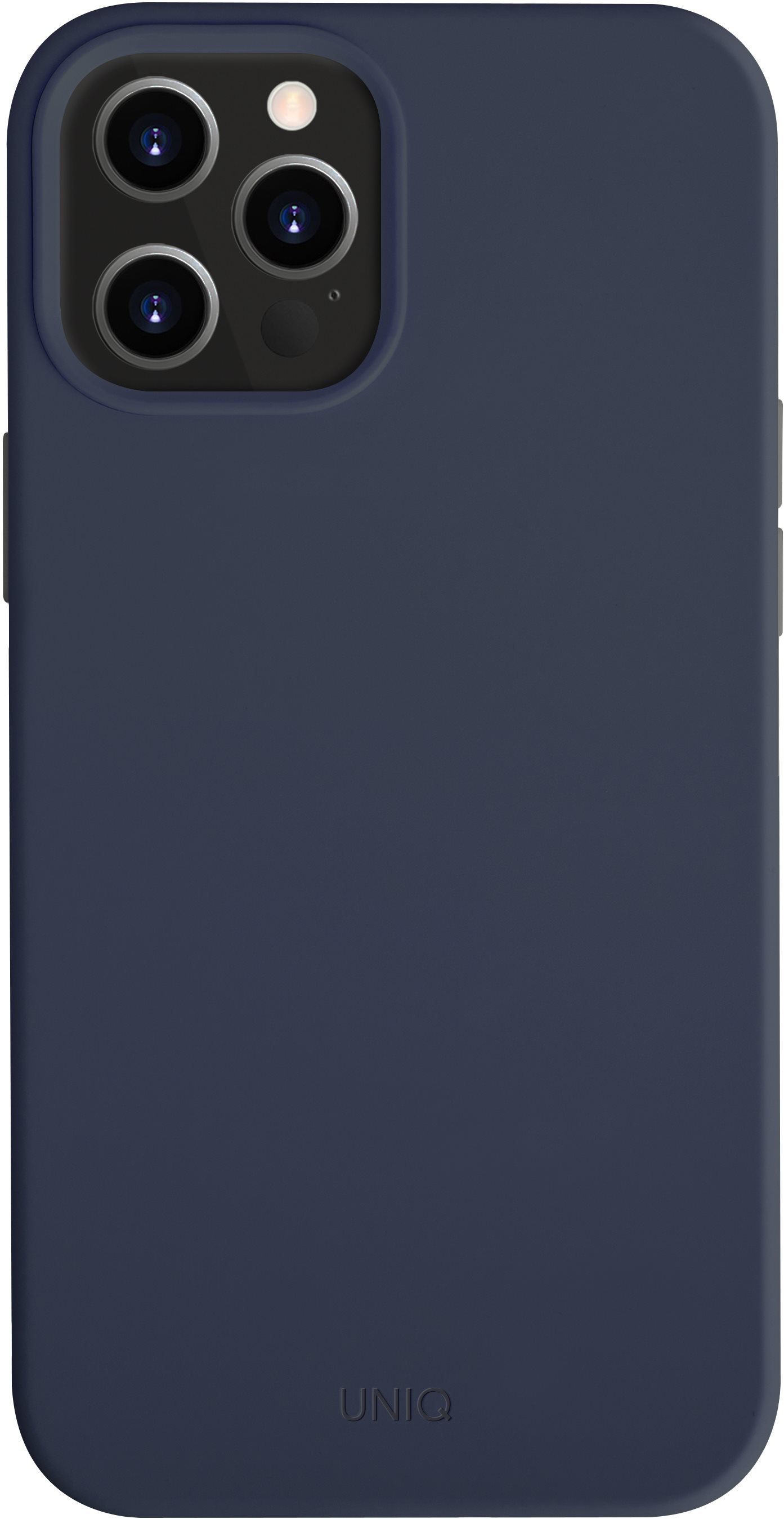 Uniq Hybrid iPhone 12/12 Pro Lino Hue Antimicrobial - Marine Blue...