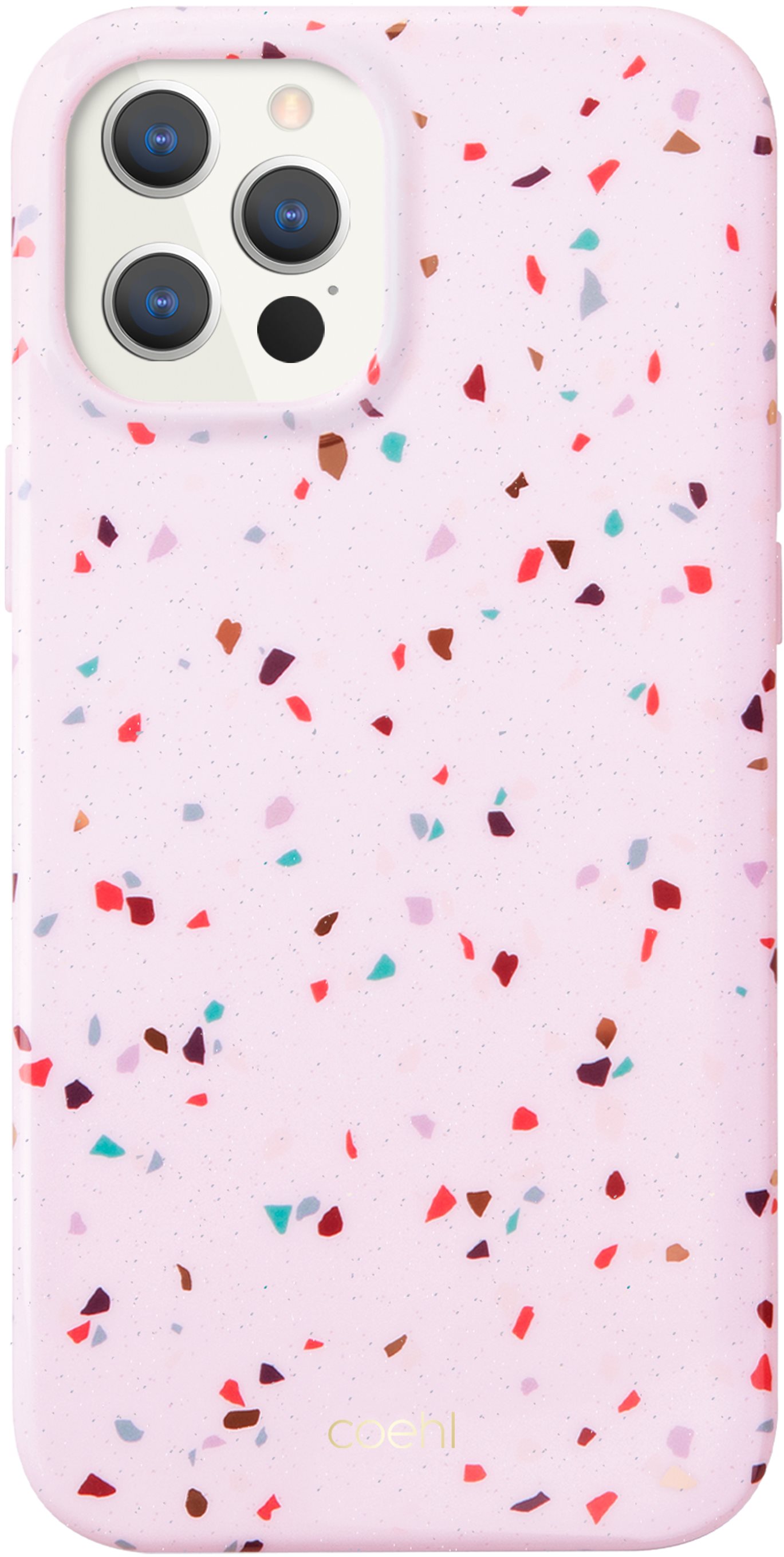 Uniq Coehl iPhone 12 Pro Max Terrazzo - Blush Pink Phone Cover