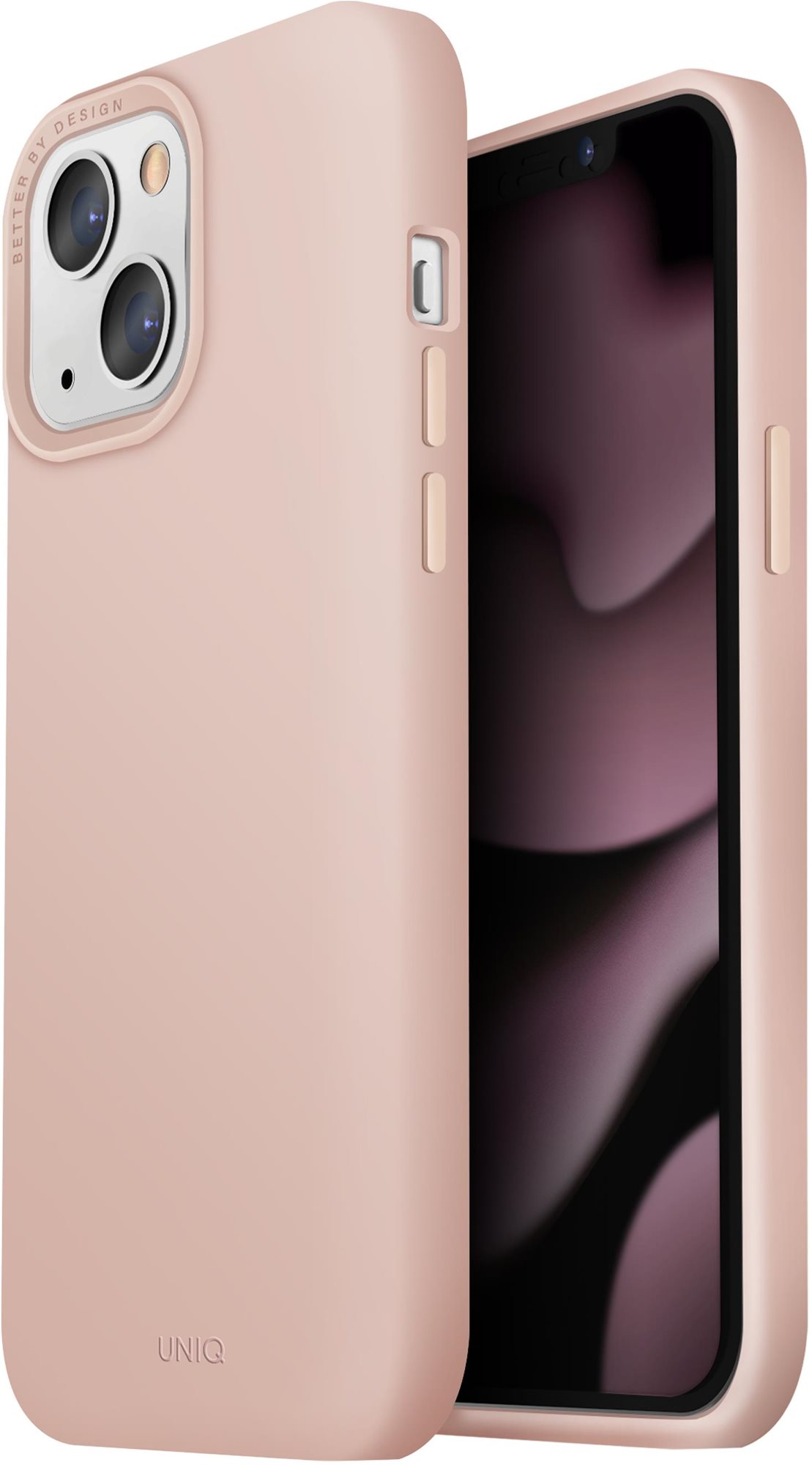 UNIQ Hybrid Lino Hue Cover with MagSafe for iPhone 13 Pink Phone...