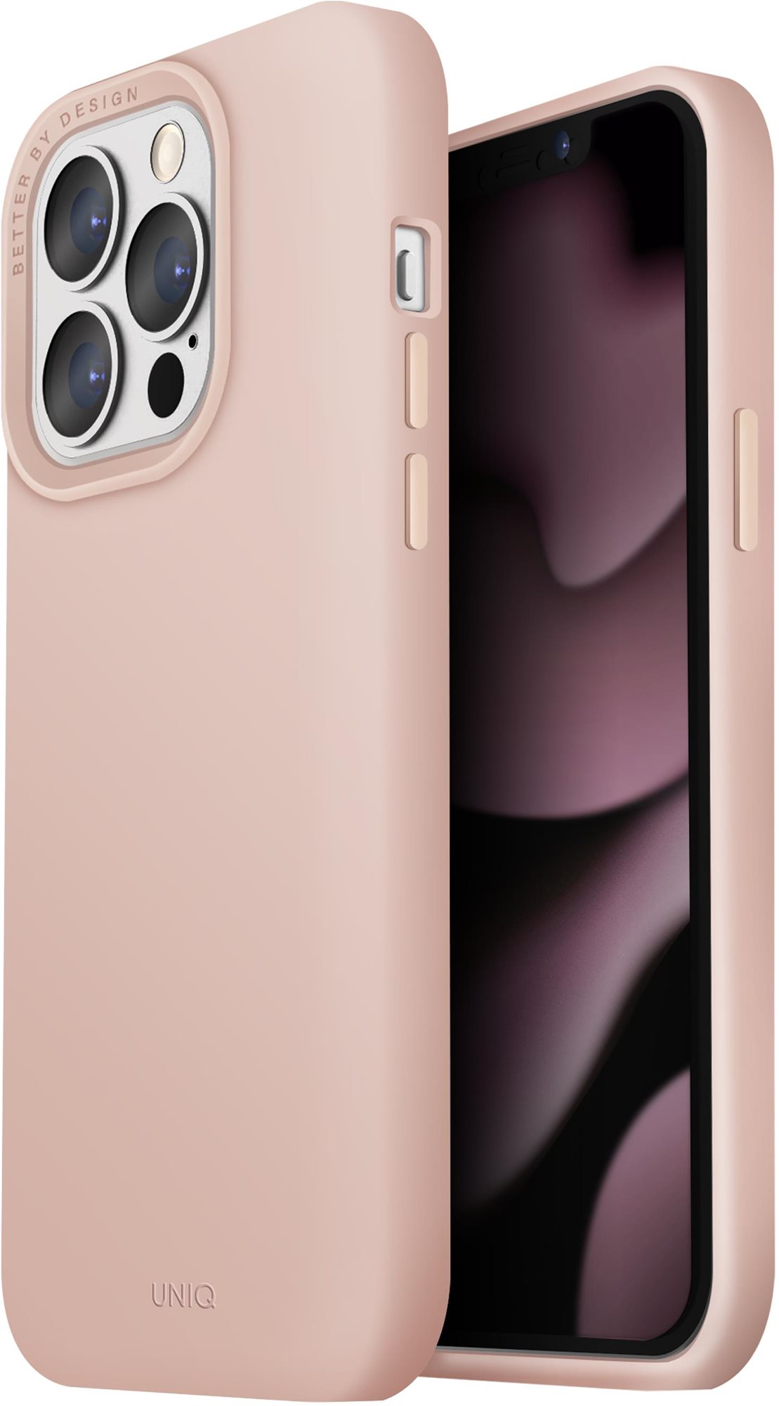 UNIQ Hybrid Lino Hue Cover with MagSafe for iPhone 13 Pro Pink...