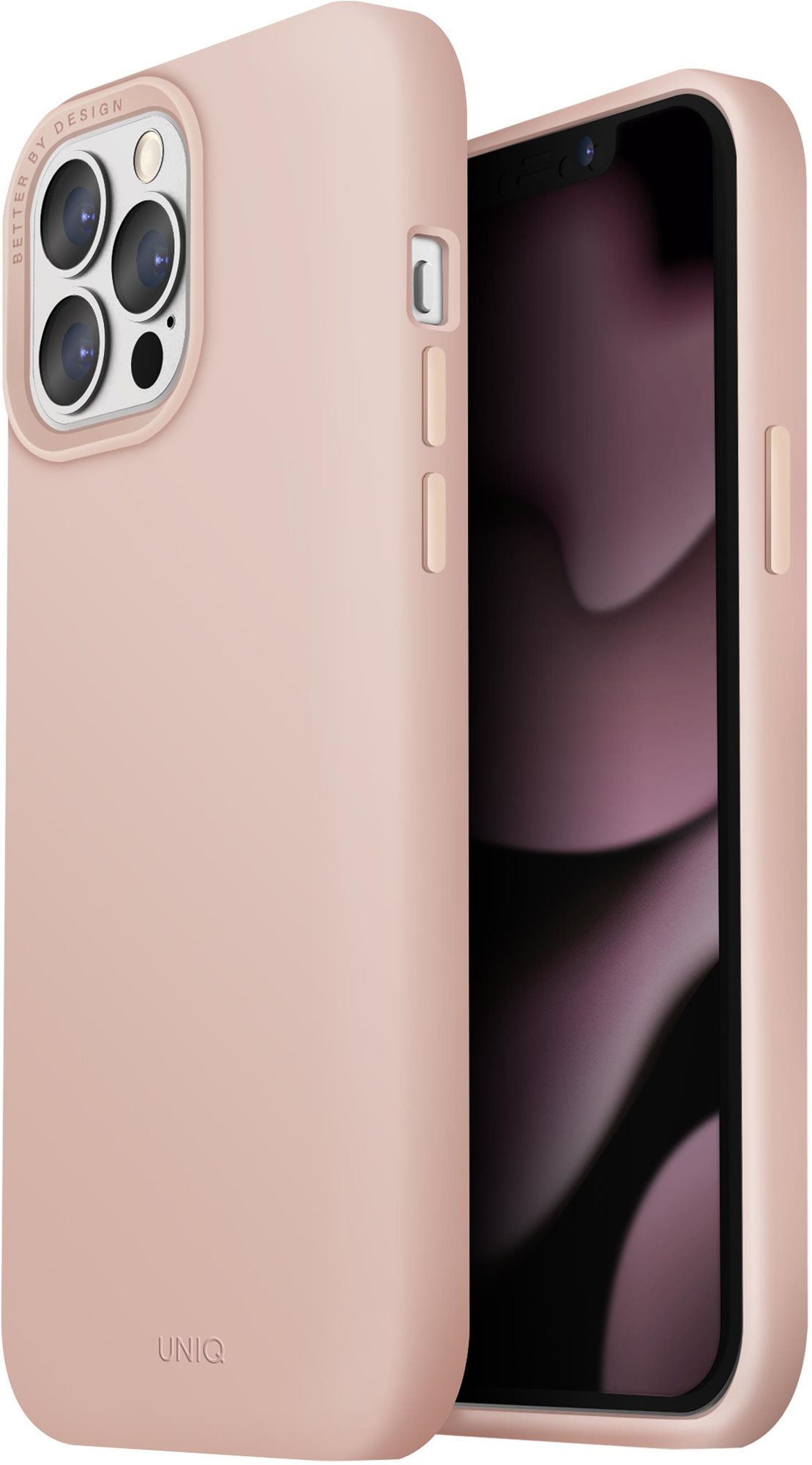 UNIQ Hybrid Lino Hue Cover with MagSafe for iPhone 13 Pro Max Pink...
