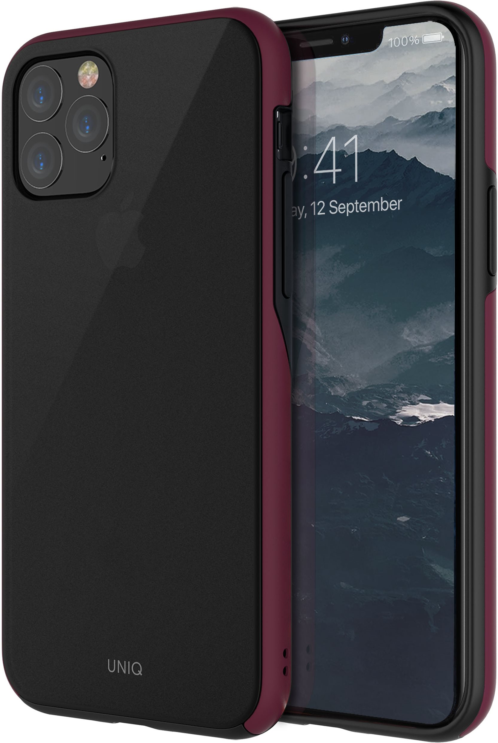 Uniq Vesto Huem Hybrid for the iPhone 11 Pro, Maroon Phone Cover
