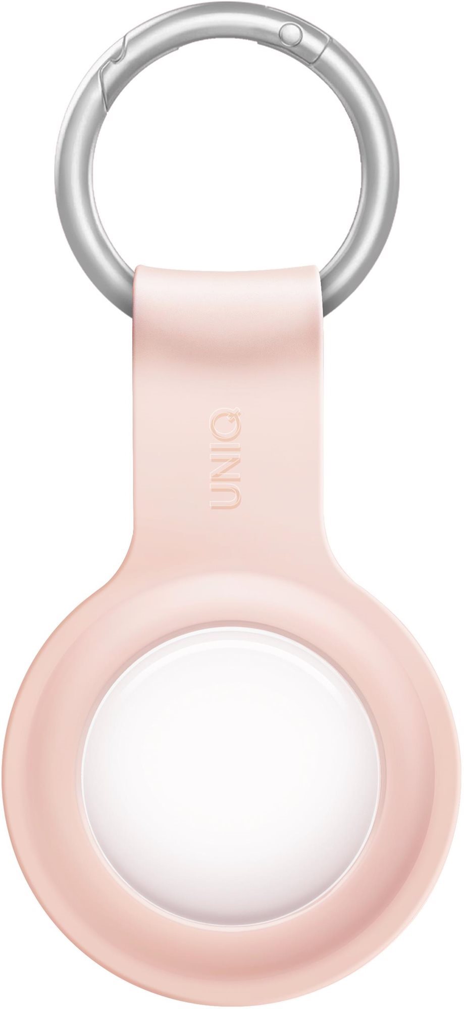 UNIQ Lino Liquid AirTag attache en silicone rose clair AirTag Apple