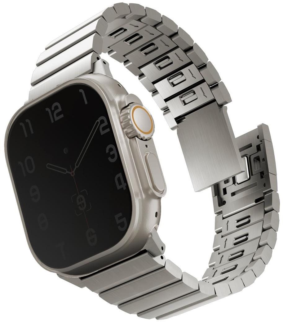 Uniq Strova Mag Profilstahl für Apple Watch 49/45/44/42mm, Titanium...