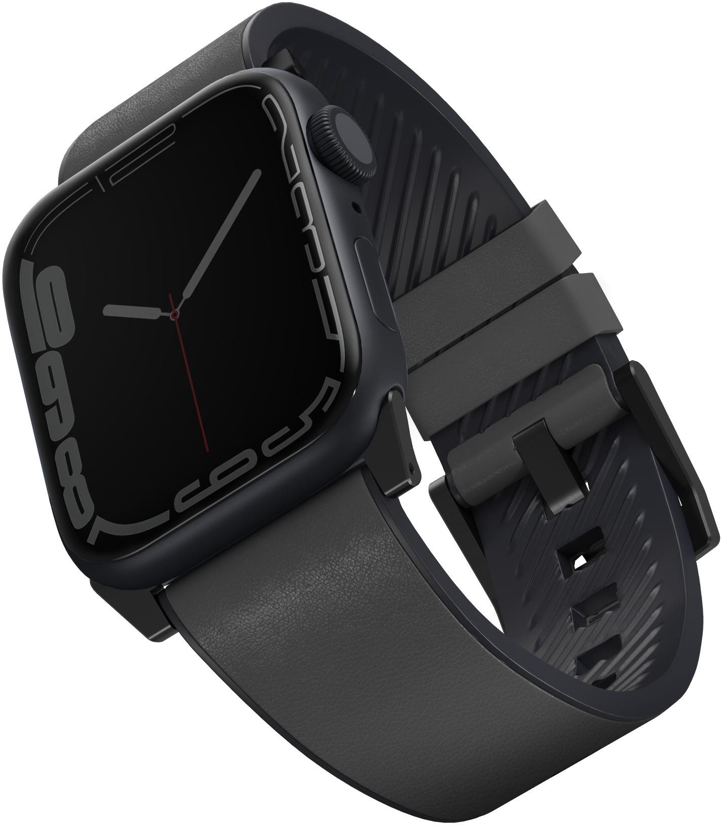 Uniq Straden Waterproof Leather Strap for Apple Watch 45/44/42mm...