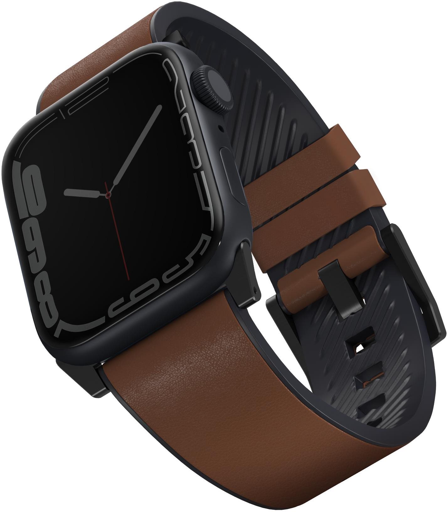 Uniq Straden Waterproof Leather Strap for Apple Watch 45/44/42MM...