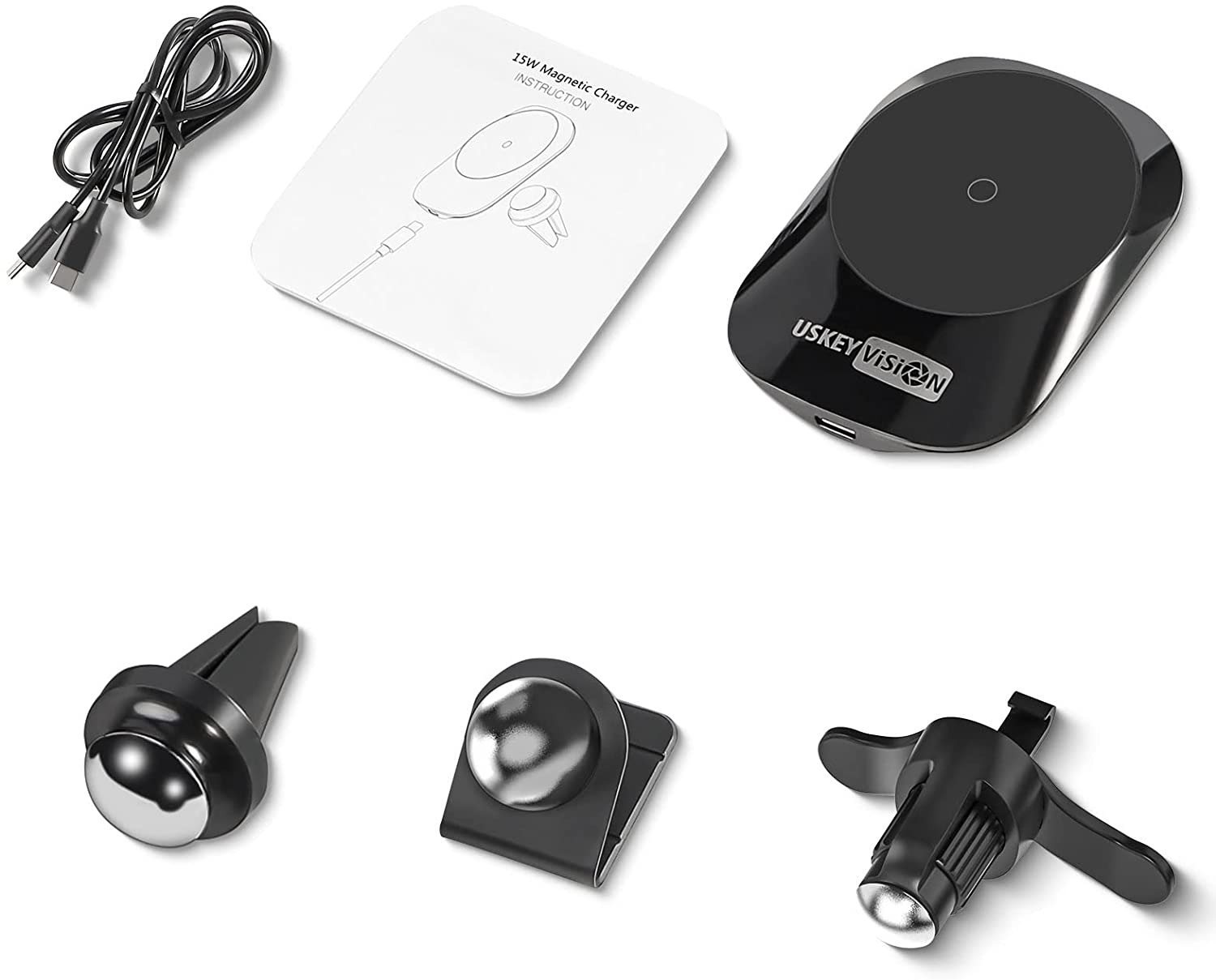 Support pour voiture USKEYVISION WLC-1 avec charge sans fil...