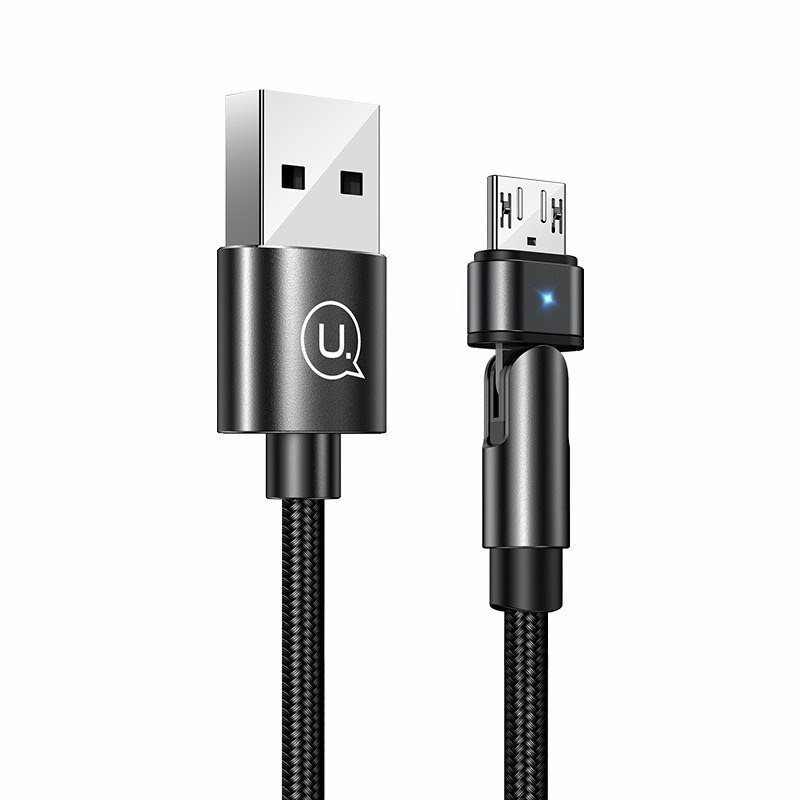 USAMS US-SJ476 U60 Lightning Rotatable Charging Cable 1m Black...