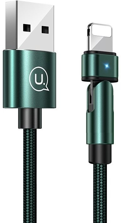 USAMS US-SJ476 U60 Lightning Rotatable Charging Cable 1m Green...