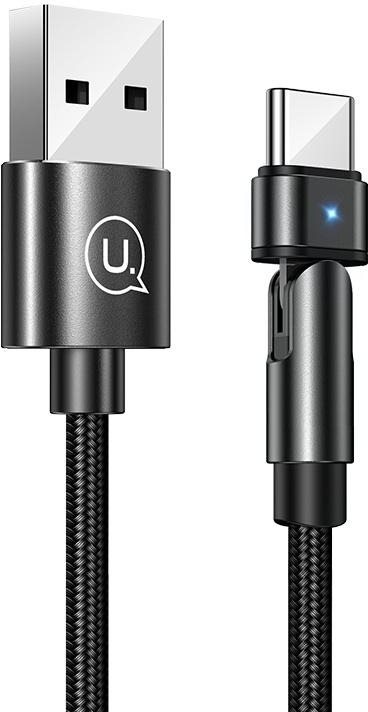 USAMS US-SJ477 U60 Type-C Rotatable Charging Cable 1m Black Power...