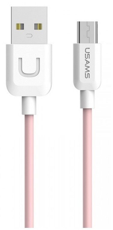 USAMS US-SJ098 micro USB Data Cable U Turn Series 1m Pink Data Cable