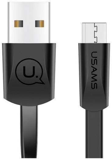 USAMS US-SJ201 U2 Micro USB Flat Data Cable 1.2m Black Data Cable