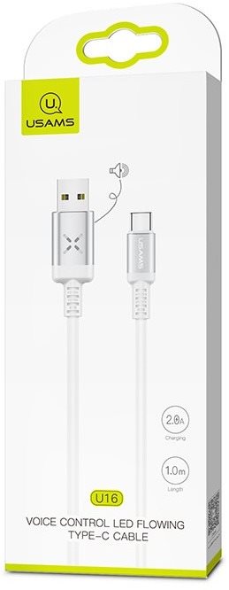 USAMS US-SJ287 U16 Voice Control LED Flowing Type-C (USB-C) to USB...