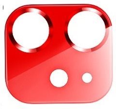 USAMS US-BH706 Metal Camera Lens Glass Film for iPhone 12 mini Red...