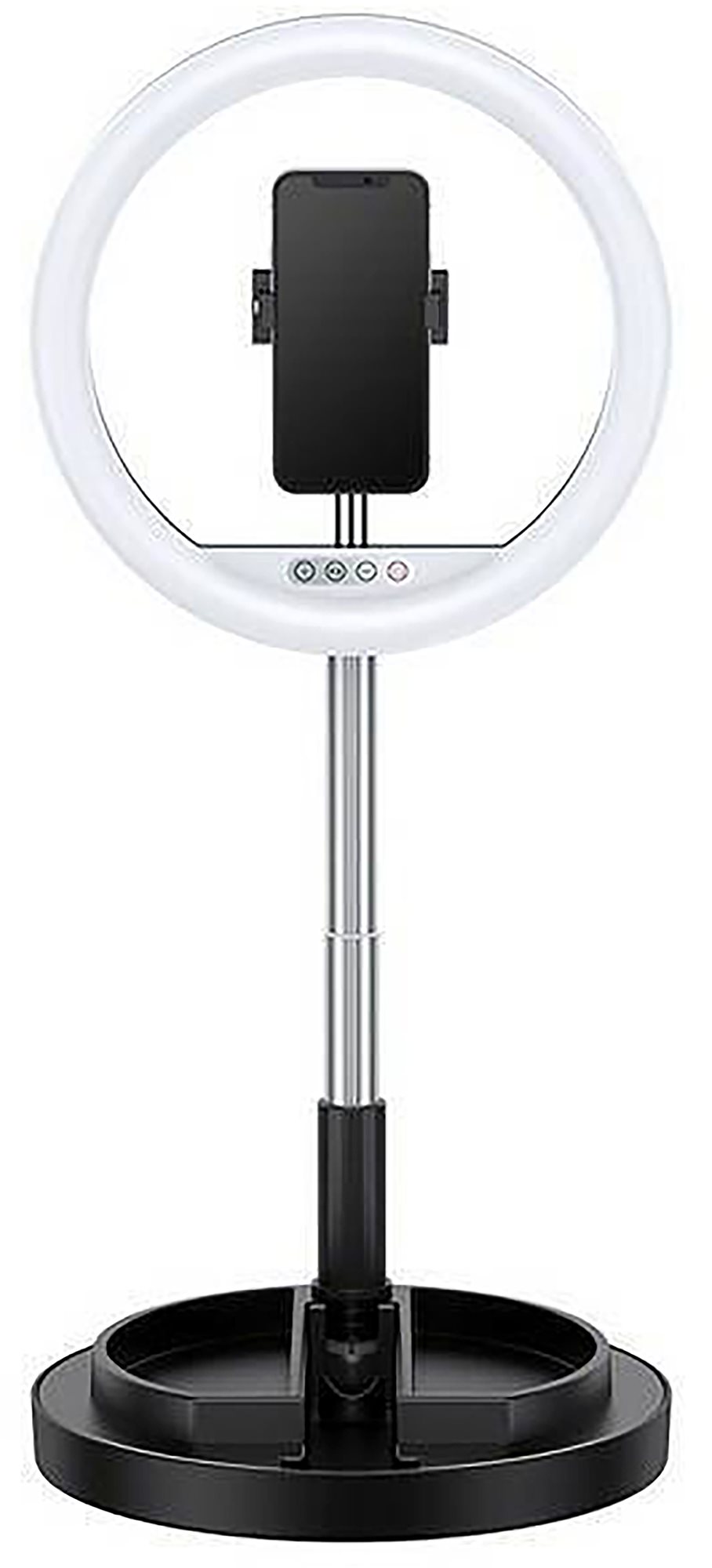 USAMS US-ZB120 Stretchable Selfie Ring Light Black Selfie Stick