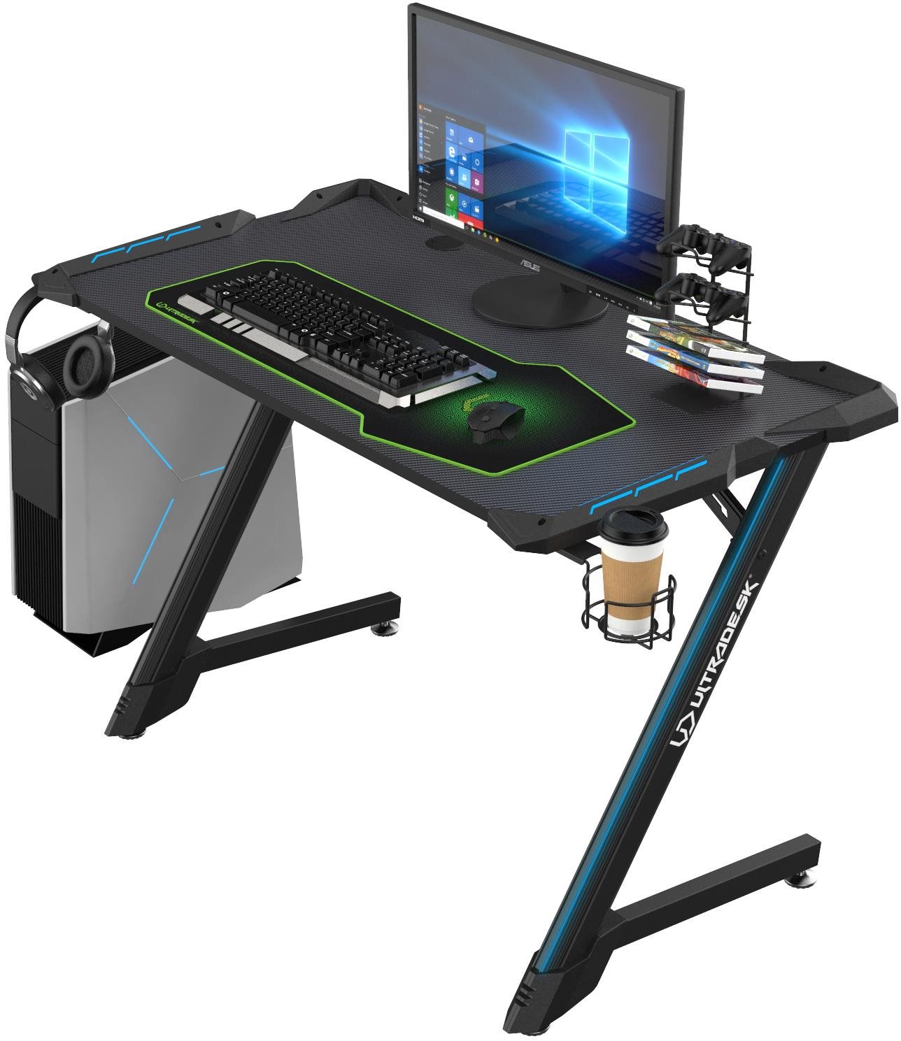 ULTRADESK Space V2 schwarz Spieltisch
