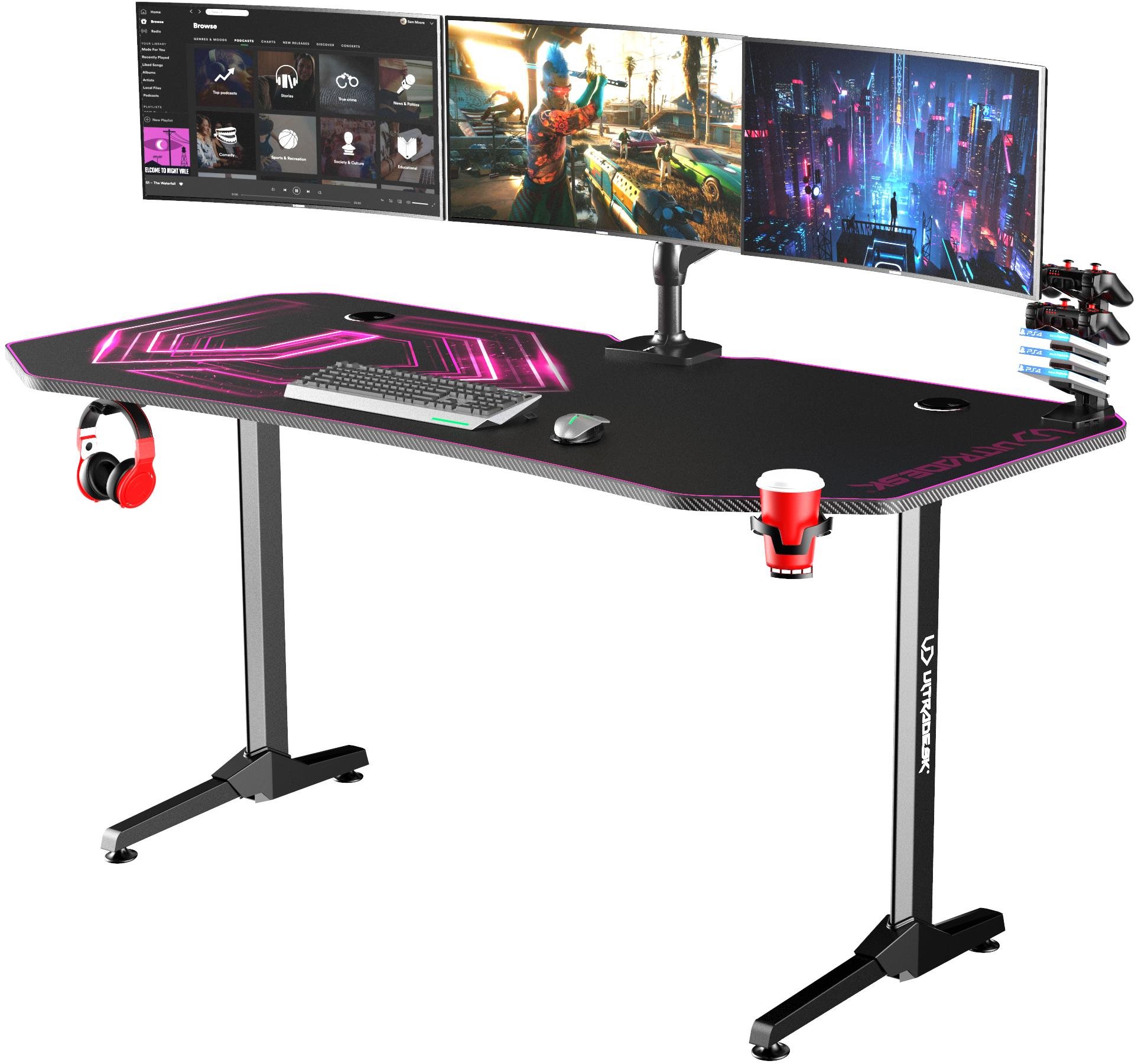 ULTRADESK Frag XXL rózsaszín Gaming asztal