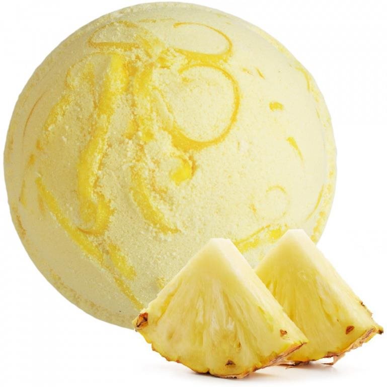 Veľká šumivá bomba 180 g – Ananás – 1 ks Bomba do kúpeľa