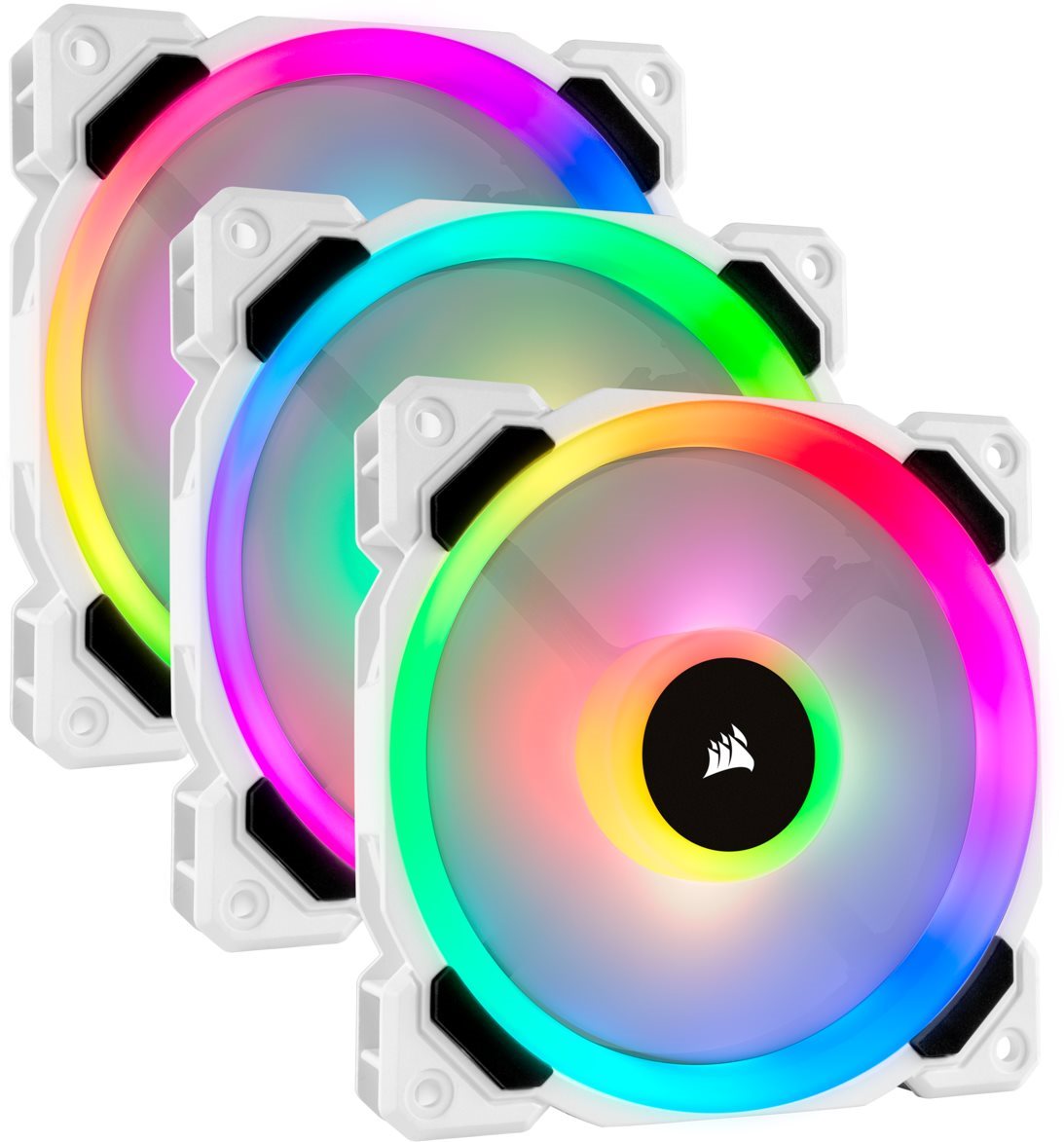 Corsair LL120 RGB 120mm Dual Light Loop White RGB LED PWM Fan -...