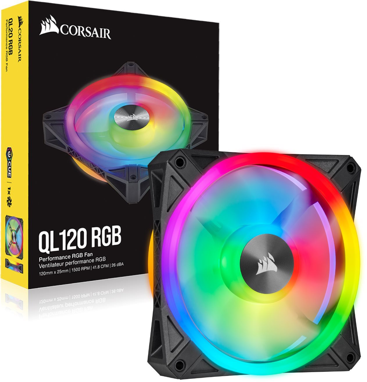 Corsair iCUE QL120 RGB 120 mm PWM Single Ventilátor do PC