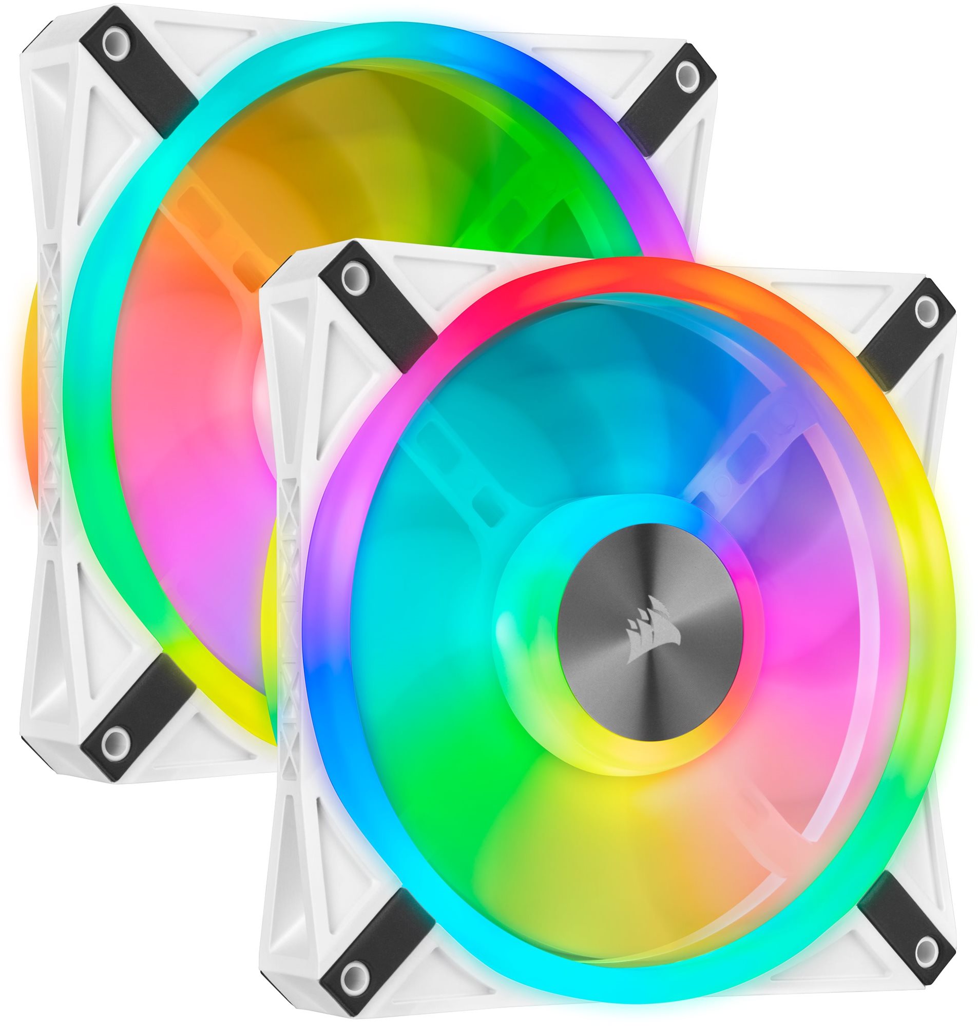 Corsair iCUE QL140 RGB, 140mm, White Dual Fan Kit PC Fan