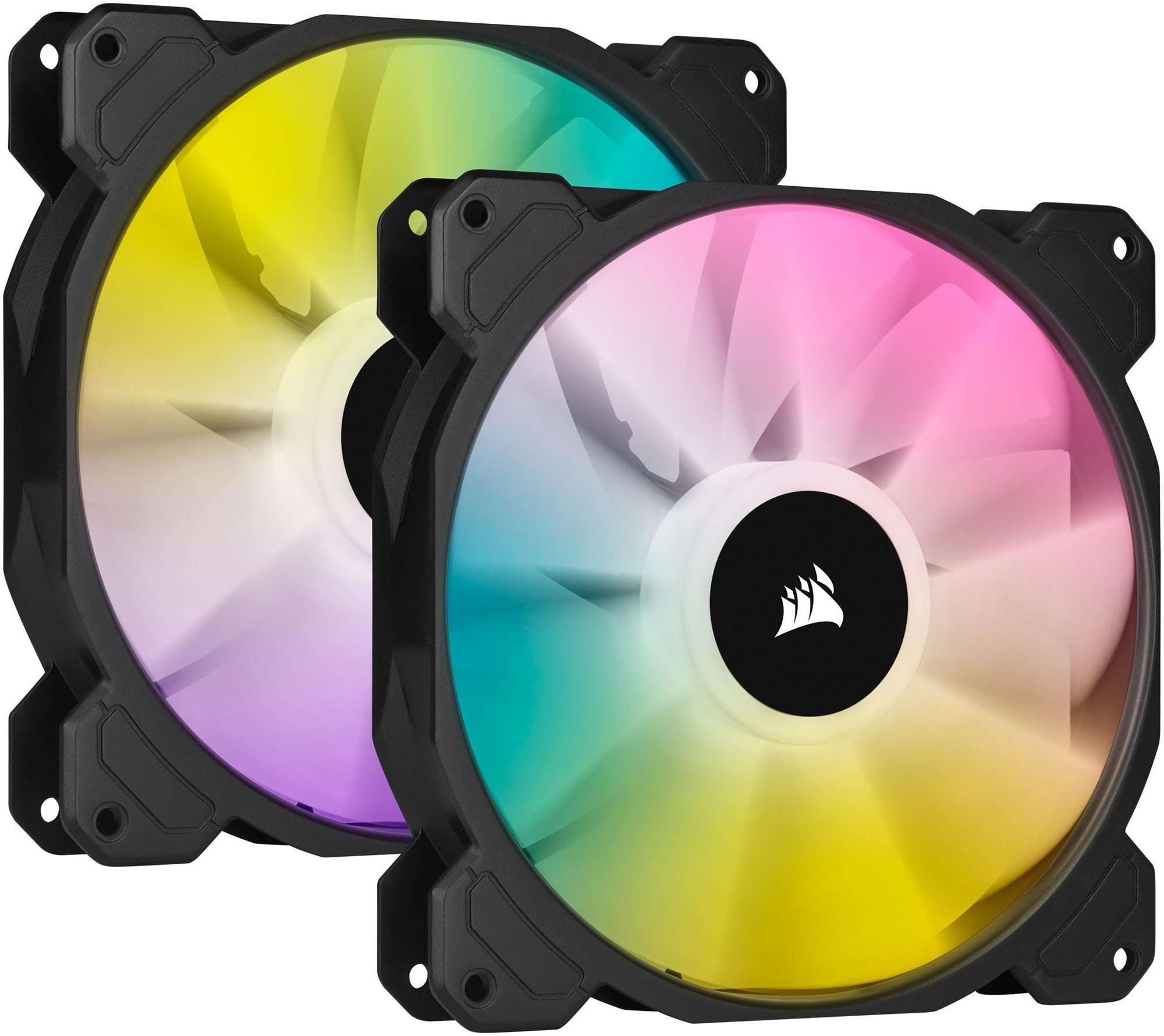 Corsair iCUE SP140 RGB ELITE Dual Pack Black + Lightning Node Core...