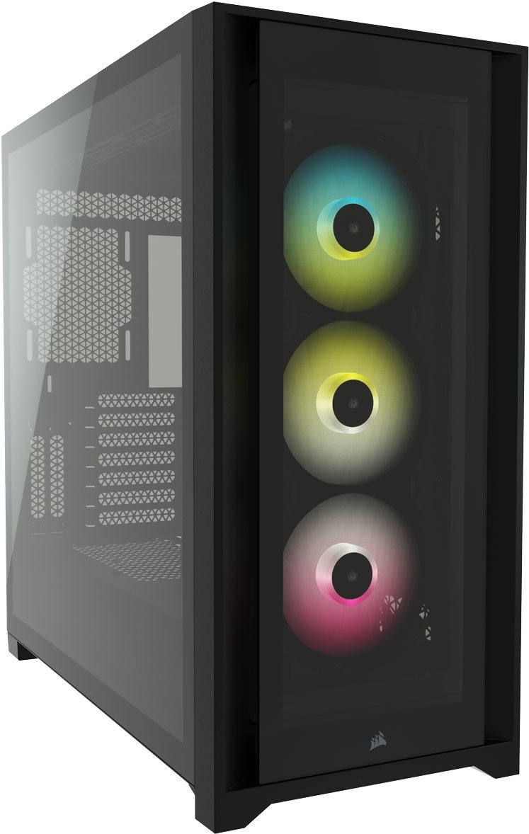 Corsair iCUE 5000X RGB Tempered Glass Black Számítógépház