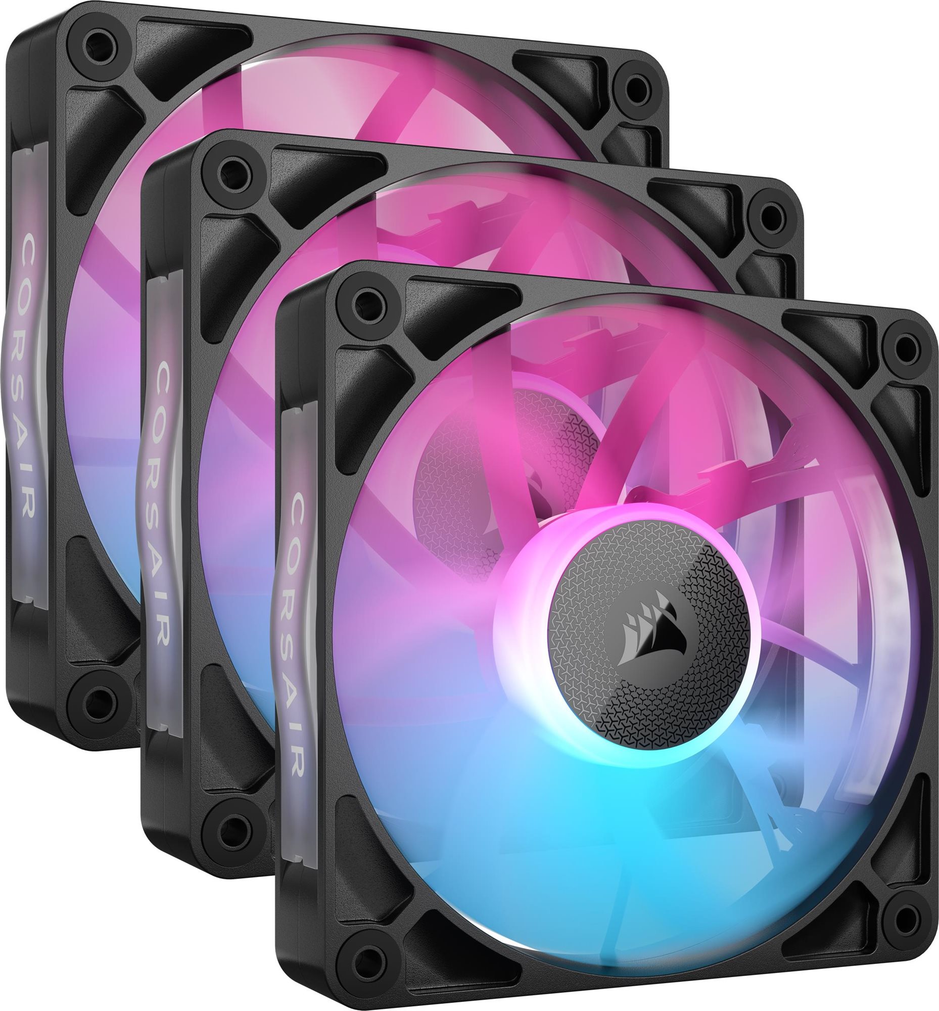 CORSAIR iCUE LINK RX120 RGB Starter Kit - Black Triple Pack PC-Lüfter