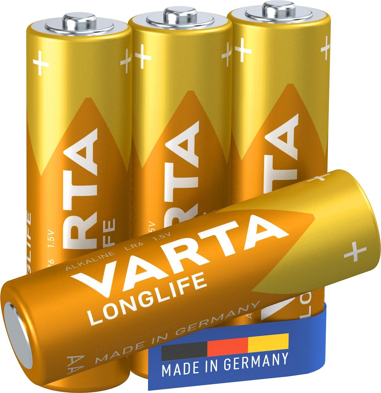 VARTA alkalická baterie Longlife AA 4ks Jednorázová baterie