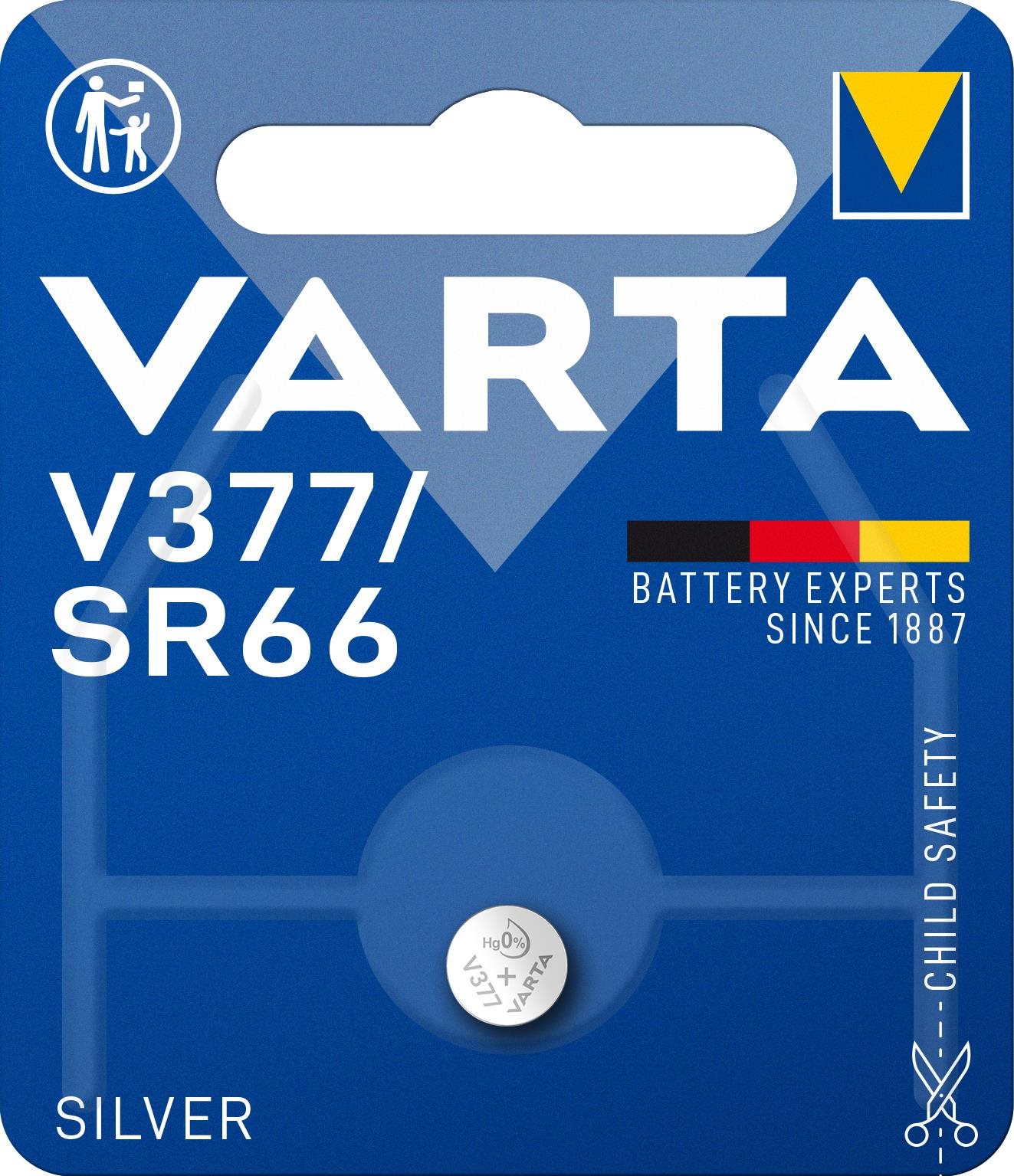 VARTA speciální baterie s oxidem stříbra V377/SR66 1ks Knoflíková...