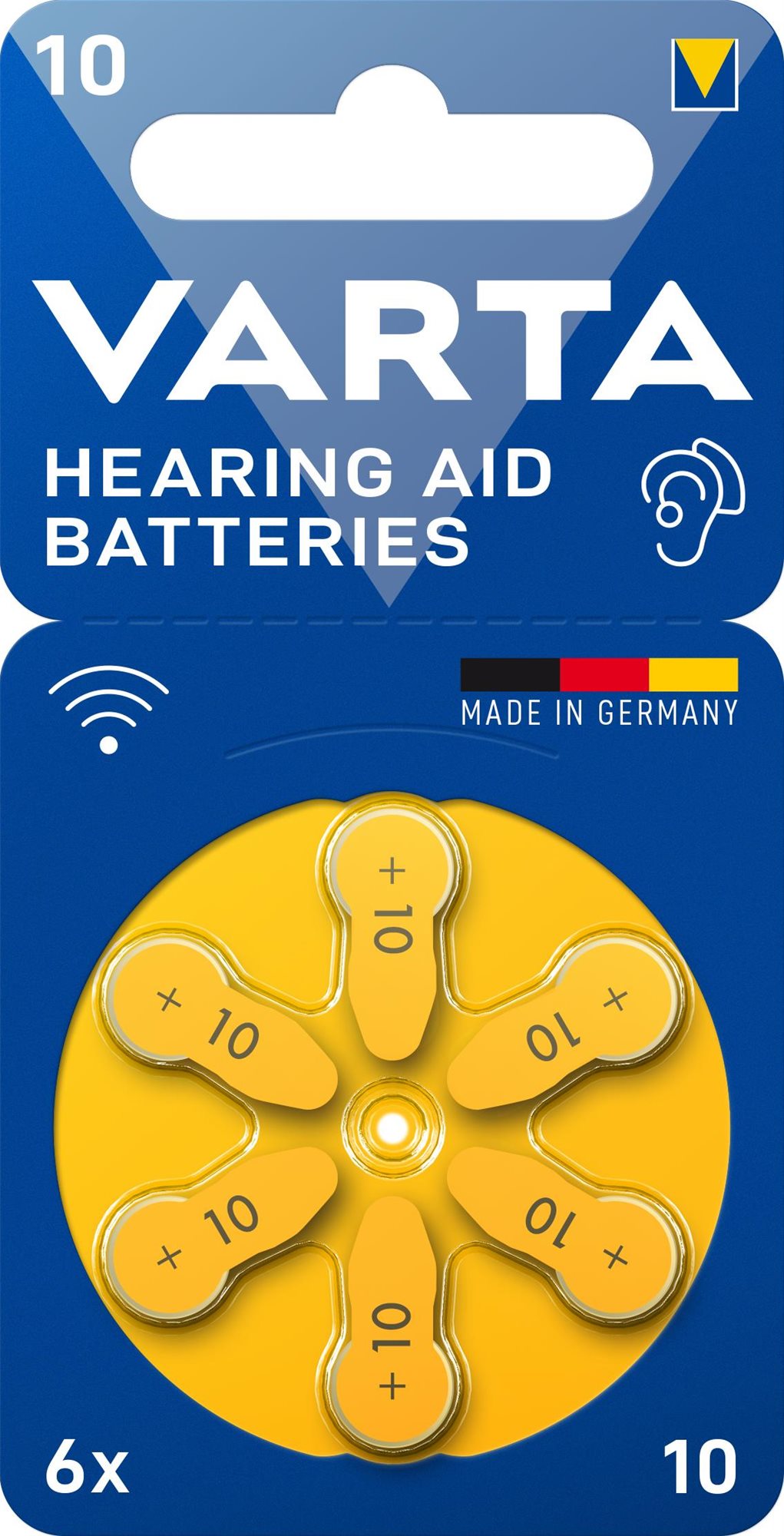 VARTA Hearing Aid Battery Hallókészülék-elem 10 6 db Eldobható elem