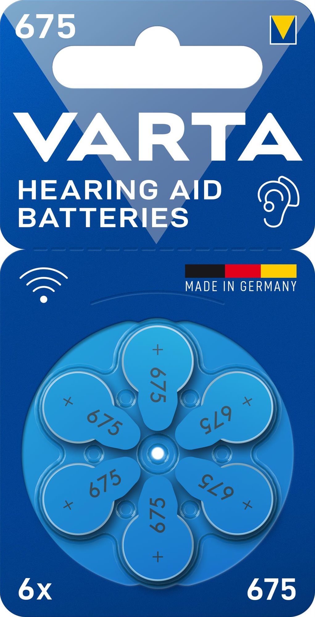 VARTA Hearing Aid Battery Hallókészülék-elem 675 6 db Eldobható elem