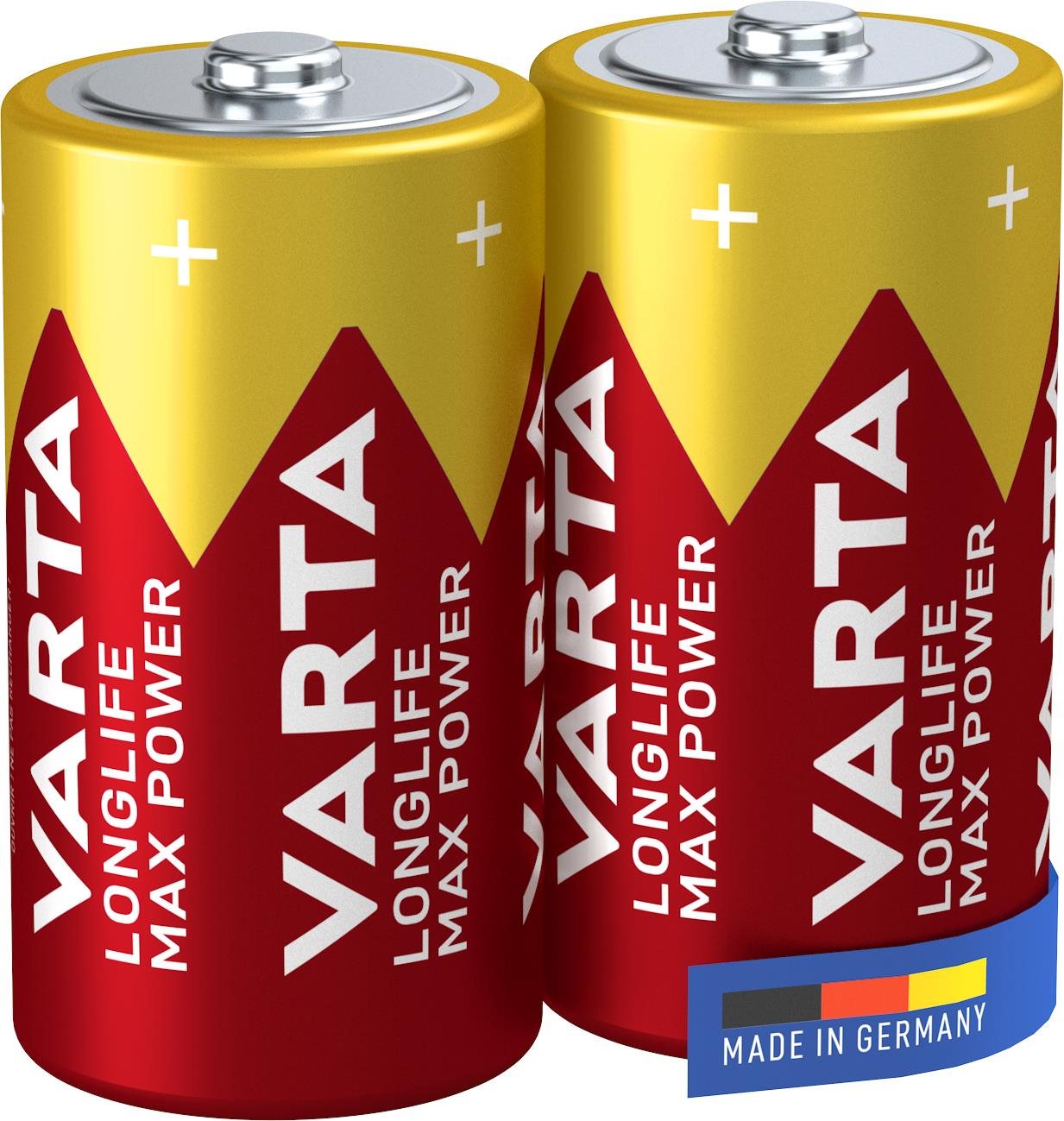 VARTA Longlife Max Power Alkáli elem C 2 db Eldobható elem