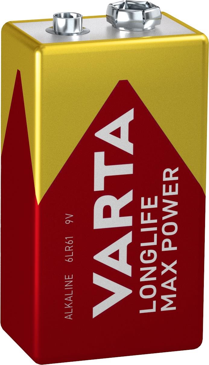 VARTA alkalická baterie Longlife Max Power 9V 1ks Jednorázová baterie
